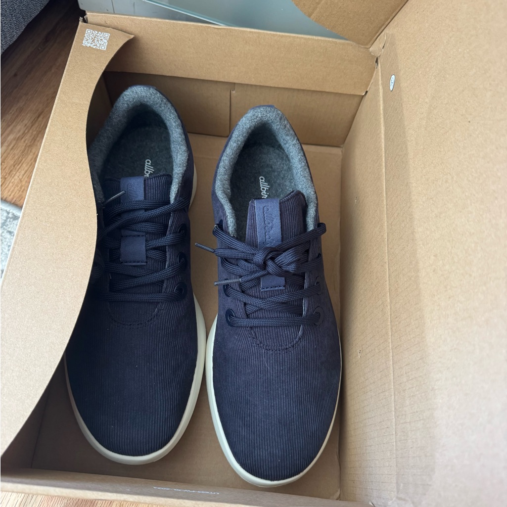 Allbirds Men's Runner Nz Corduroy Dark Navy (Stony Cream Sole)
